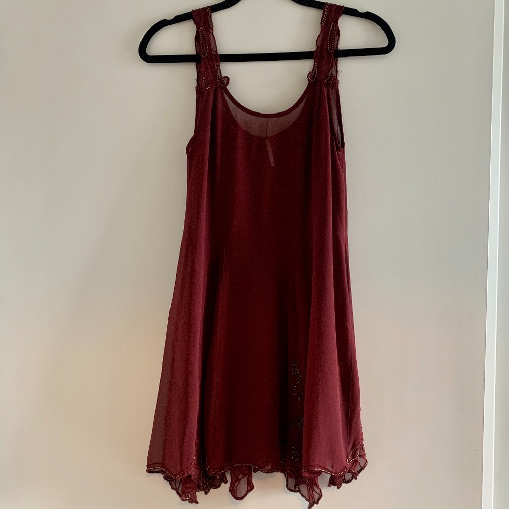 Free People Sheer Beaded Dress